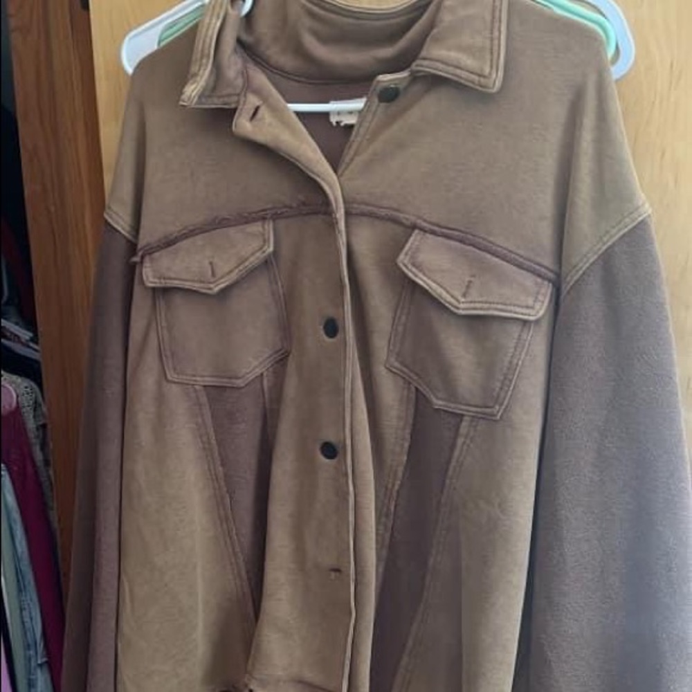 PLUS size POL Shacket